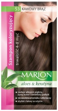 Marion Szampon Koloryzujący Do Włosów Szamponetka 53 Kawowy Brąz 4-8 myć
