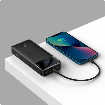 FAST BASEUS POWERBANK 20000 мАч 20 Вт PD 3x USB USB-C 3A QC 3.0 БЕЗОПАСНЫЙ