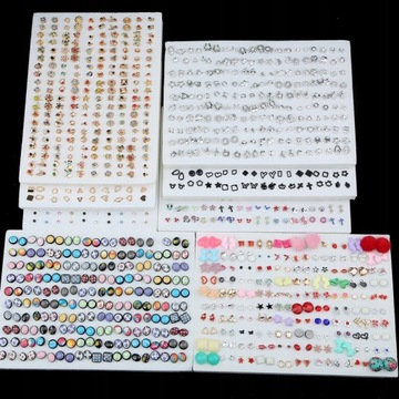 100 пар женских маленьких акриловых кристаллов-гвоздиков, шт.