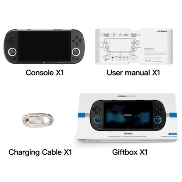 Портативная игра Trimui Smart Pro, 4,96 дюйма, экран 720p, 128 ГБ, Ips, черный