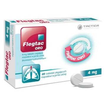Flegtac ORO, 4mg, 20 tabletki ulegające rozpadowi w jamie ustnej