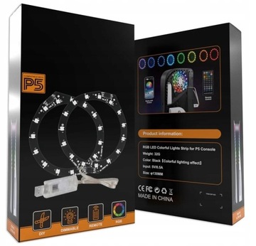 СВЕТОДИОДНАЯ ДЕКОРАТИВНАЯ ПОЛОСКА СВЕТОДИОДНОЕ ОСВЕЩЕНИЕ ДЛЯ КОНСОЛИ PLAYSTATION 5 PS5 RGB
