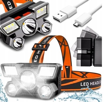 Latarka czołowa czołówka xpe high x 9 led usb