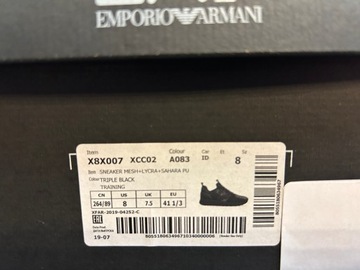 Emporio Armani EA7 buty rozm 41 wkładka 26,5 cm X8X007 XCC02