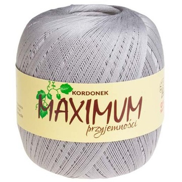 Kordonek MAXIMUM 100g kolor 1814 Popielaty Jasny szary