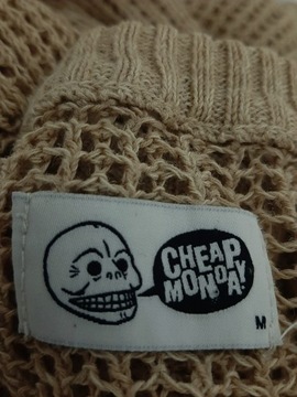 SWETER M S DAMSKI DZIURY SZARPANY CIETY MODNY CHEAP MONDAY CZASZKA TUNIKA