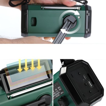 СОЛНЕЧНАЯ АВАРИЙНАЯ РАДИО 10000 мАч ПОГОДА FM AM SOS С USB-ЗАРЯДКОЙ КОМПАС