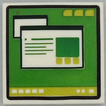 LEGO Tile 2x2 komputer ekran 1x 3068bpb1655 BWS