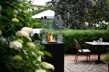 Ogrzewacz gazowy Patio Slim czarny 8,2 kW zestaw z pokrowcem