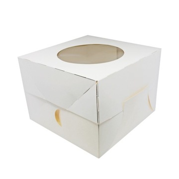 Karton Opakowanie na tort Z OKIENKIEM 280x280x160 mm UNIWERSALNY - 25 szt.
