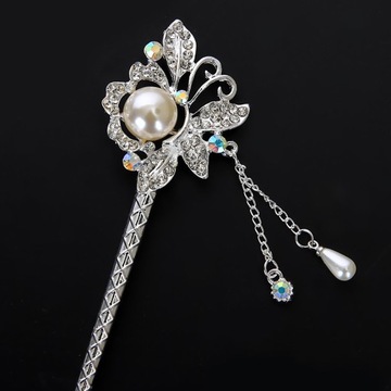 Newest Flower Hair Forks Retro Style Long Tas