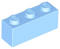 LEGO 3622 brick klocek 1x3 j.niebieski 4szt.