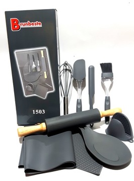 PRZYBORY SILIKONOWE MATA+WAŁEK ZESTAW 9 elem. 1503