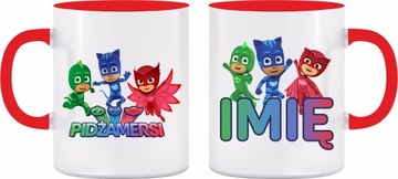 KUBEK PIDŻAMERSI PJMASKS IMIĘ NADRUK PREZENT