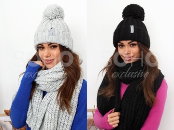 КОМПЛЕКТ ШАРФ-ШАПКА ЖЕНСКИЙ ТЕПЛЫЙ, ЖЕНСТВЕННЫЙ НА ЗИМУ, КОМФОРТНЫЙ, ЦВЕТ 2491