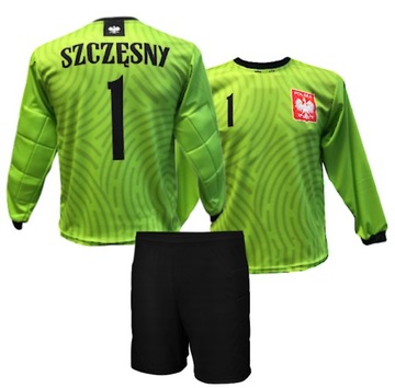 Szczęsny Strój Bramkarski z Ochraniaczami Bluza Bramkarska + Spodenki r.158