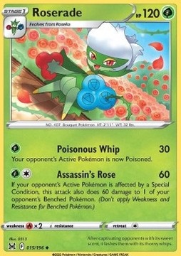 Karty Pokemon (LOR 015) Roserade (R)
