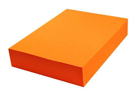 PAPIER BRYSTOL KOLOROWY POMARAŃCZ 160 G A4 50 ARK