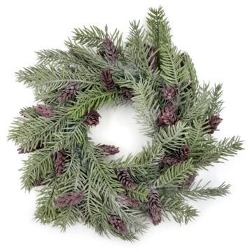 STROIK ŚWIĄTECZNY WIENIEC Z SZYSZKAMI 35 cm