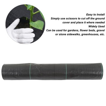 Ландшафтная ткань из черной травы, тканый барьер, прочная почвопокровная ткань