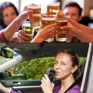 Алкотестер с 12 настройками, профессиональный и портативный, со светодиодом и сигнализацией