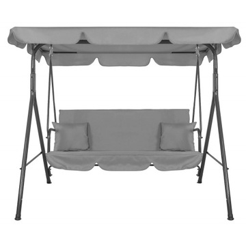 СИДЕНЬЕ ДЛЯ САДОВЫХ КАЧЕЛЕЙ 110х90см СЕРАЯ ТКАНЬ