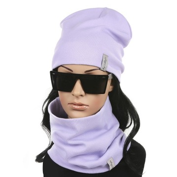 ЖЕНСКИЙ КОМПЛЕКТ ФИОЛЕТОВАЯ ХЛОПКОВАЯ ЮБКА ШАПКА ДВОЙНАЯ ЗИМНИЙ МАТЕРИАЛ