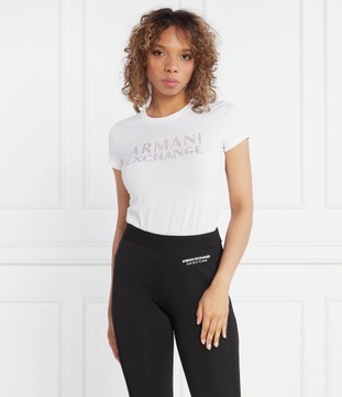 T-shirt damski okrągły dekolt Armani Exchange rozmiar L