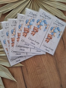 Спасибо гостям МЕРСИ за крестильный мишка 12 шт.