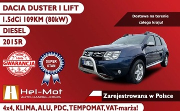 Dacia Duster I SUV Facelifting 1.5 dCi 109KM 2015 Dacia Duster 4x4 2015 1.5dCi, 109KM, Klima, Zarejestrowana w Polsce, VAT-m, zdjęcie 2