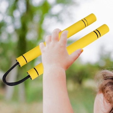 Кунг-фу Нунчаку Китайские нунчаки Удобная ручка ПВХ Желтый