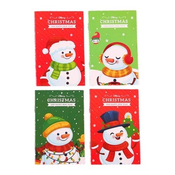 10Pcs Cartoon Christmas Notebooks Lined Small