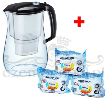 Dzbanek Aquaphor Onyx Czarny 3x Maxfor