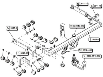 ODEPÍNACÍ SVISLÉ ZAŘÍZENÍ(HÁK) TÁŽNÝ ORIS MERCEDES GLK X204 2008-2015