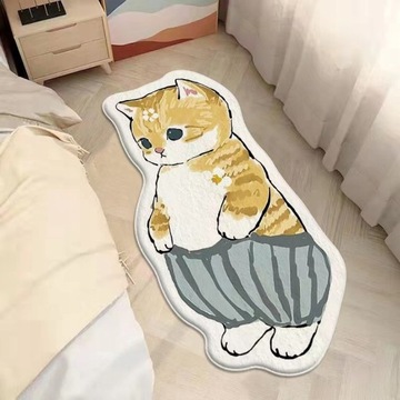 Коврик в форме мультяшной кошки, напольный коврик