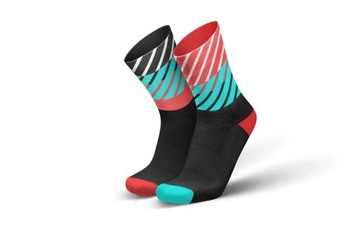 Incylence Skarpety do Biegania Running Diagonals black/inferno Rozmiar 39-4