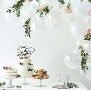 Топпер для торта LOVE IS SWEET, золотой