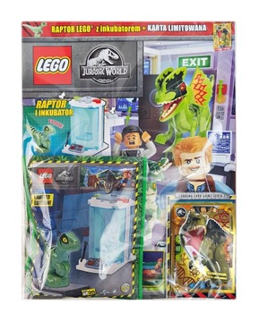 Magazyn LEGO Jurassic World Minifigure Czasopismo 03/2022 Raptor, inkubator