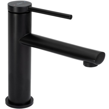 Bateria umywalkowa OVAL Niska Black Czarna - REA