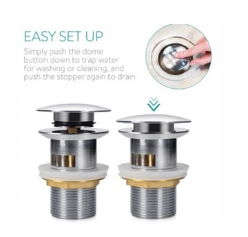 КРЫШКА ДЛЯ УМЫВАЛЬНИКА СЛИВ CLICK CLACK NAVARIS ХРОМ