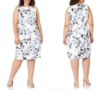 CALVIN KLEIN BIAŁA SUKIENKA FLORAL PRINT (36)