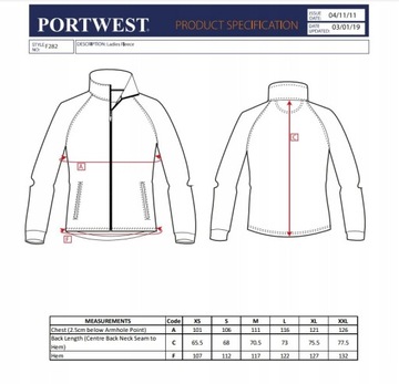 Polar damski Aran PORTWEST [F282] Czerwony L