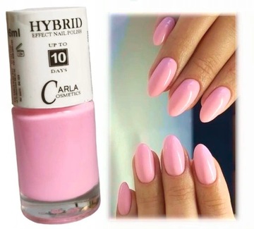 CARLA HYBRID EFFECT lakier bez lampy pastelowy róż 593