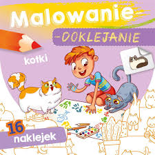 Malowanie doklejanie Kotki Kolorowanka Naklejki