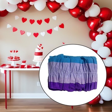 2 szt. Rolka papieru zmarszczkowego Dekoracja wielkanocna Zasłona ślubna niebiesko-fioletowa