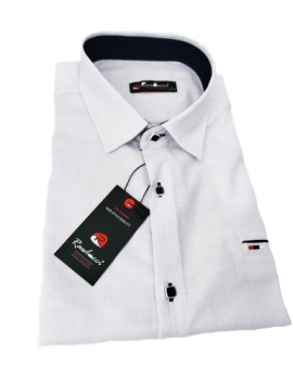 РУБАШКА МУЖСКАЯ БЕЛЫЙ ВОРОТНИК SIGN 008 L 41/42