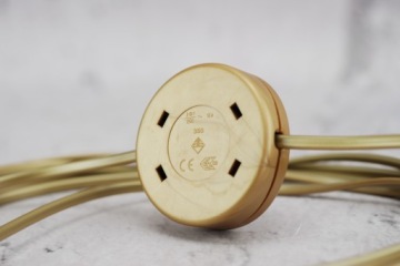 золотой напольный соединительный кабель 350 см с вилкой и выключателем для лампы DIY