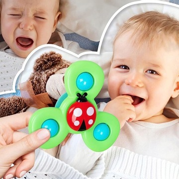 спиннер на присоске Крутящиеся игрушки 3 штуки