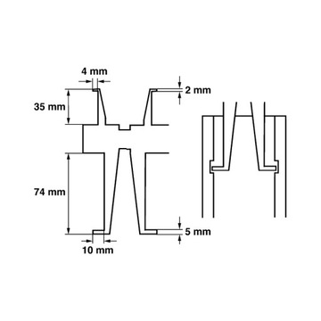 КАЛИПЕР ДЛЯ ВНУТРЕННИХ ИЗМЕРЕНИЙ ПРЕДЕЛ 9-150 мм 128170107