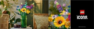 Lego Icons 10347 Маленький букет желтых цветов + подарочный пакет